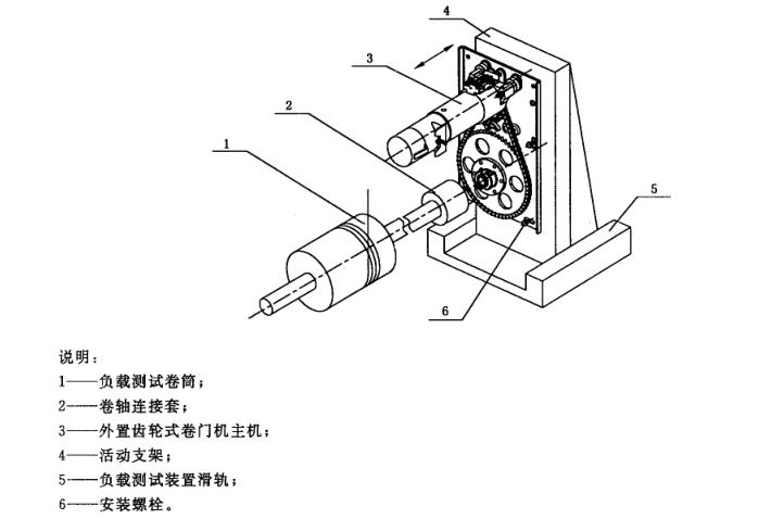 外置齒輪式卷門機(jī)安裝圖